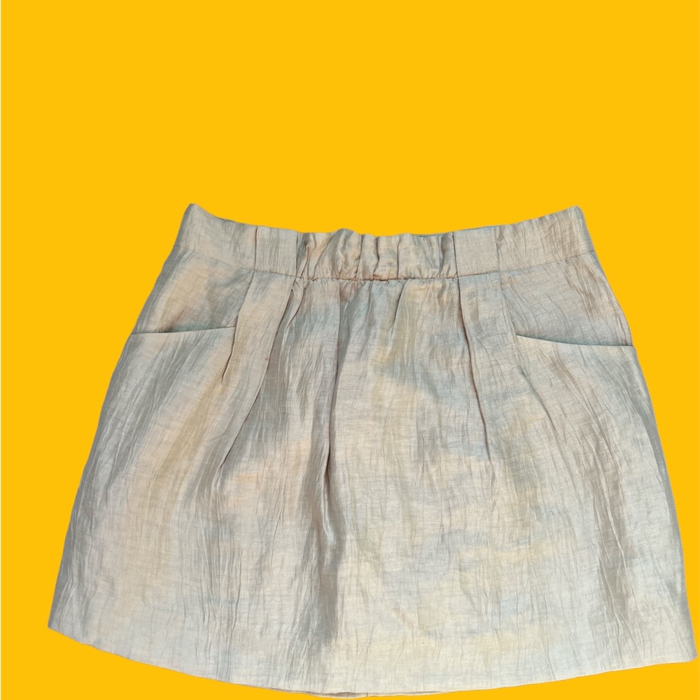 J. Crew Linen Skirt with pockets Size 4